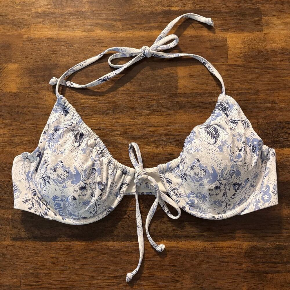 Dippin Daisy’s Size Large Swim Bikini Top Underwire Halter Bathing Suit